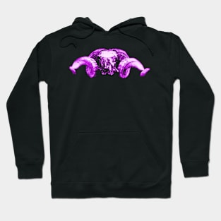 Ram Skull Purple Hoodie